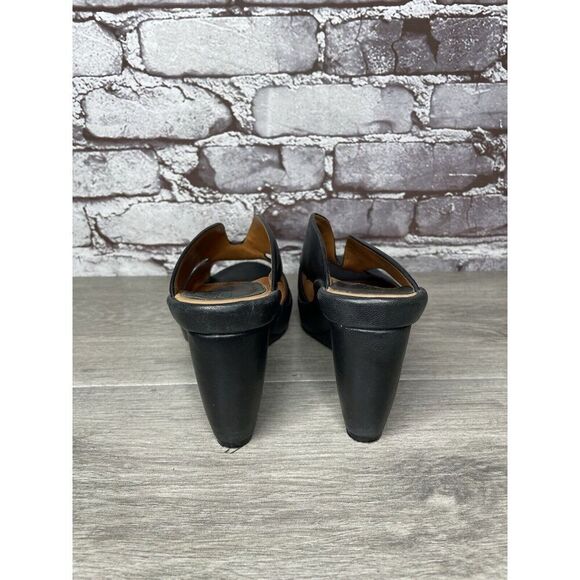 L'Amour Des Pieds Black Leather Strappy Wedge Open Toe Sandals Women 7M US/38EU - Picture 4 of 16